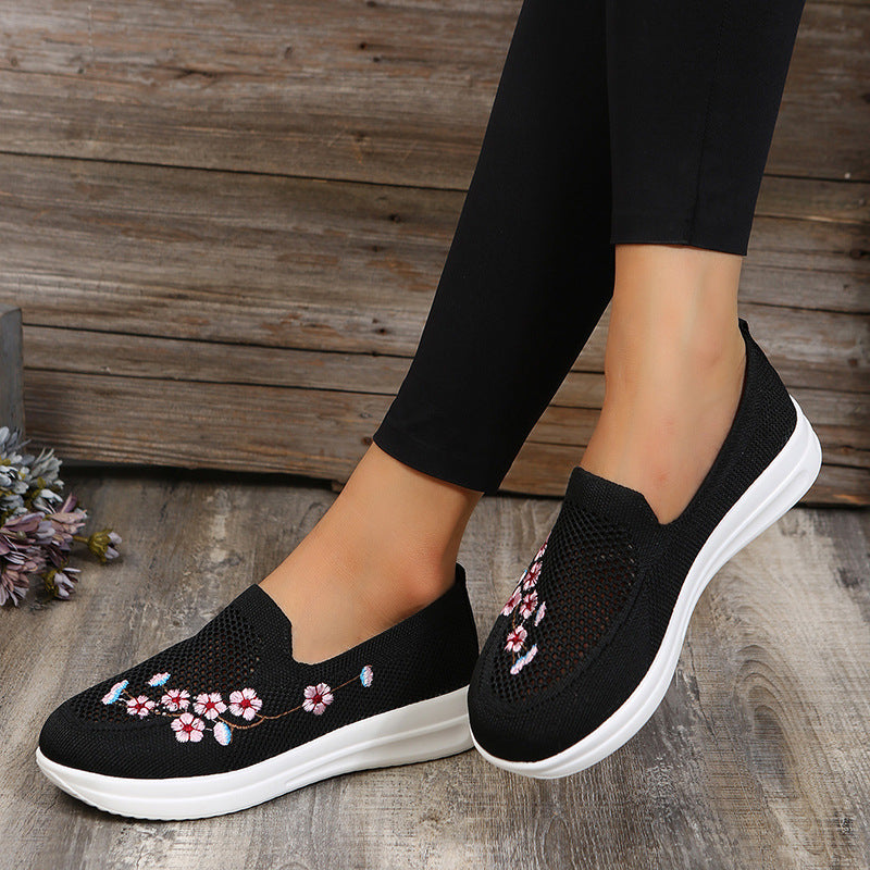 BS Flower Slip | Ergonomische instap sneakers met bloem detail voor dames