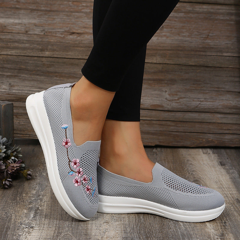 BS Flower Slip | Ergonomische instap sneakers met bloem detail voor dames