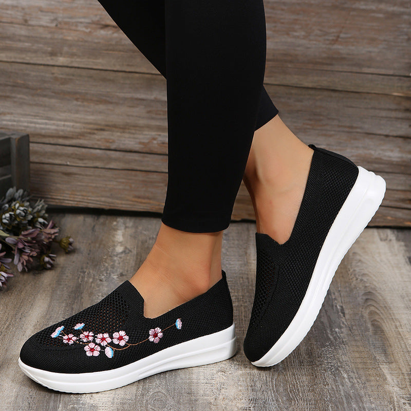 BS Flower Slip | Ergonomische instap sneakers met bloem detail voor dames