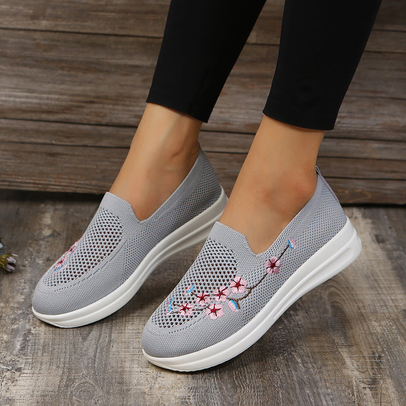 BS Flower Slip | Ergonomische instap sneakers met bloem detail voor dames