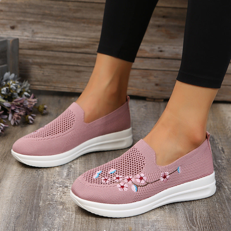 BS Flower Slip | Ergonomische instap sneakers met bloem detail voor dames