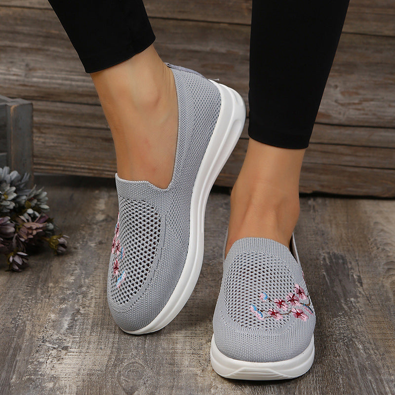 BS Flower Slip | Ergonomische instap sneakers met bloem detail voor dames