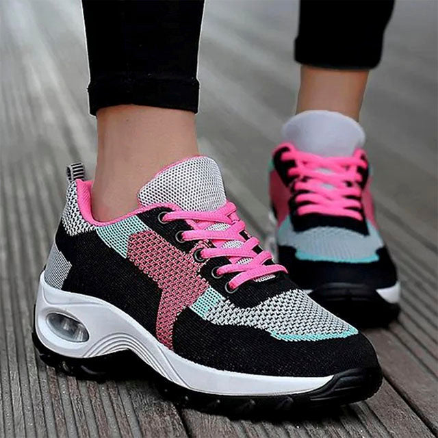 BS Ultra Walk Air | Sportieve sneakers met dempende zool en color block print voor dames