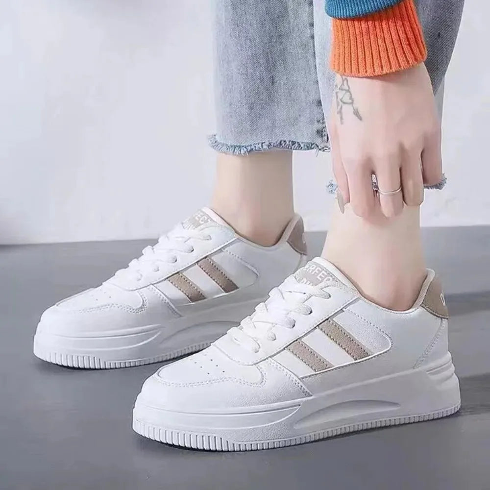 BS Anna - Orthopedische Witte Platform Sneakers