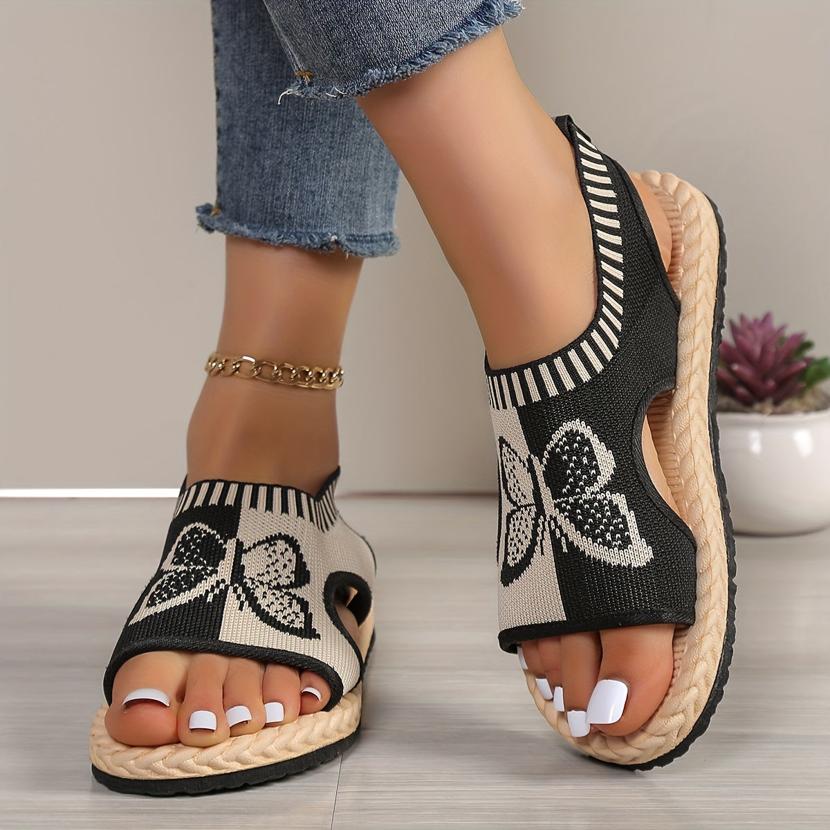 BS Orthopedische Zwarte Sandalen - Anita