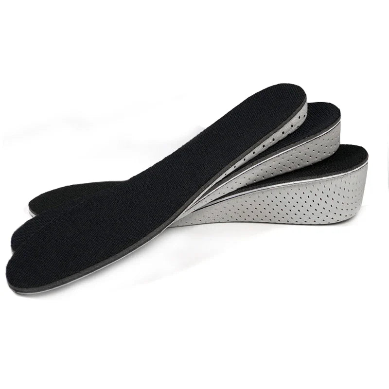 BS Nico - Orthopedische Verhogende Inlegzolen, Ademend Memory Foam, Zwart-Wit