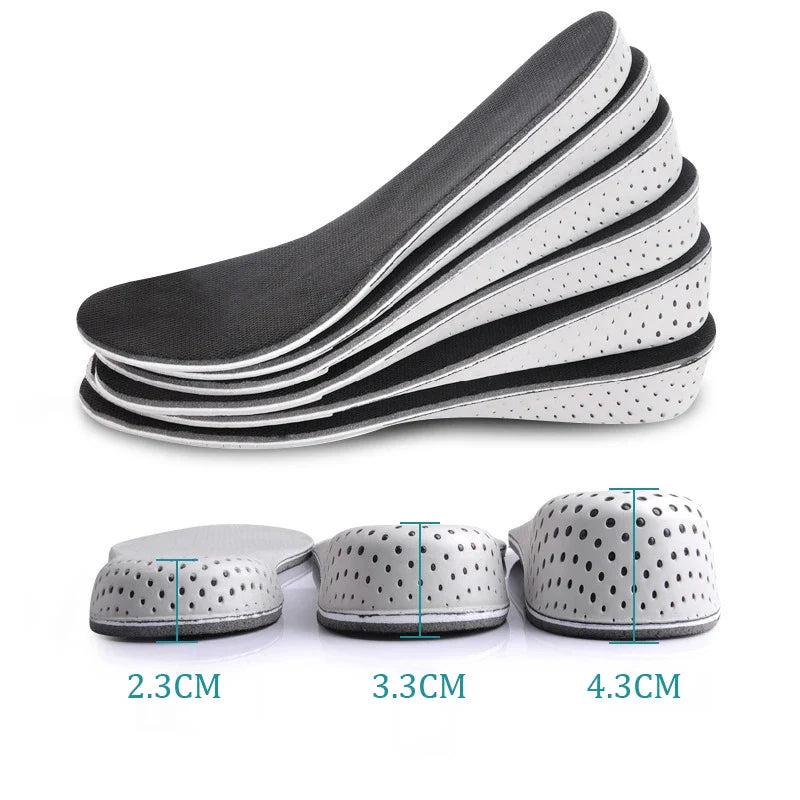 BS Nico - Orthopedische Verhogende Inlegzolen, Ademend Memory Foam, Zwart-Wit