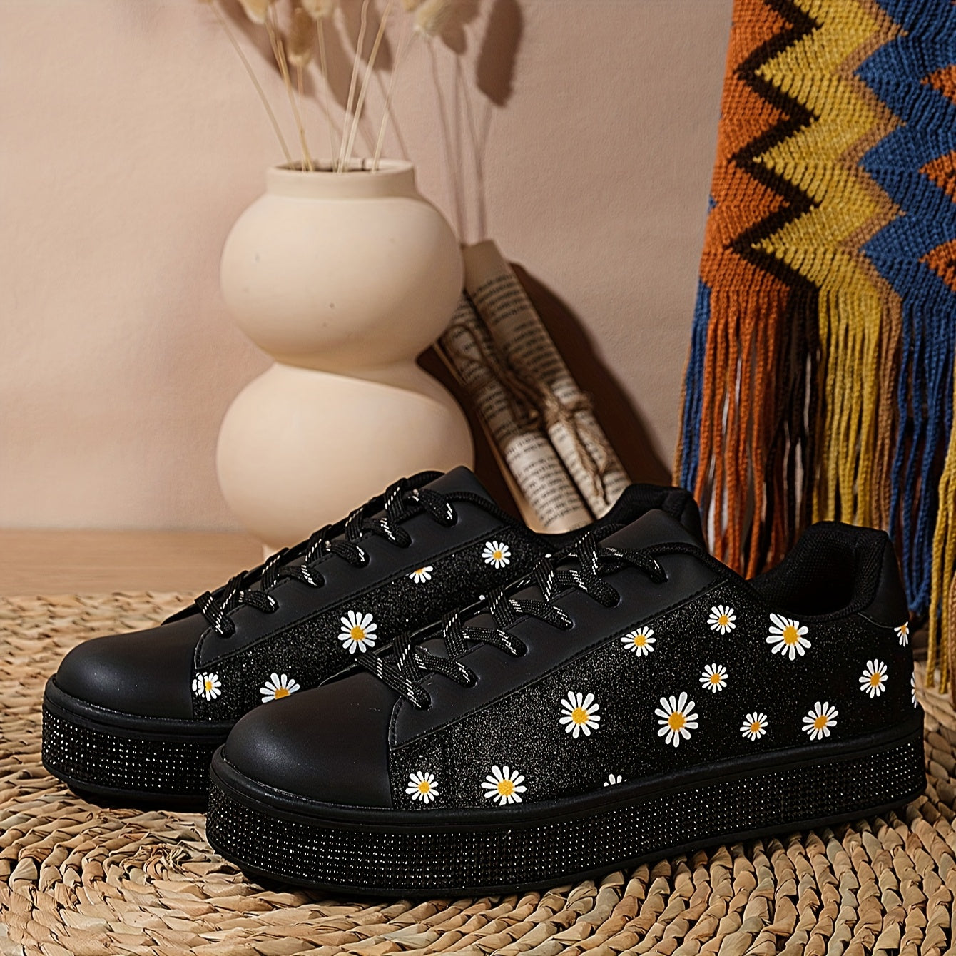 BS Orthopedische Gouden Daisy Sneakers - Laura