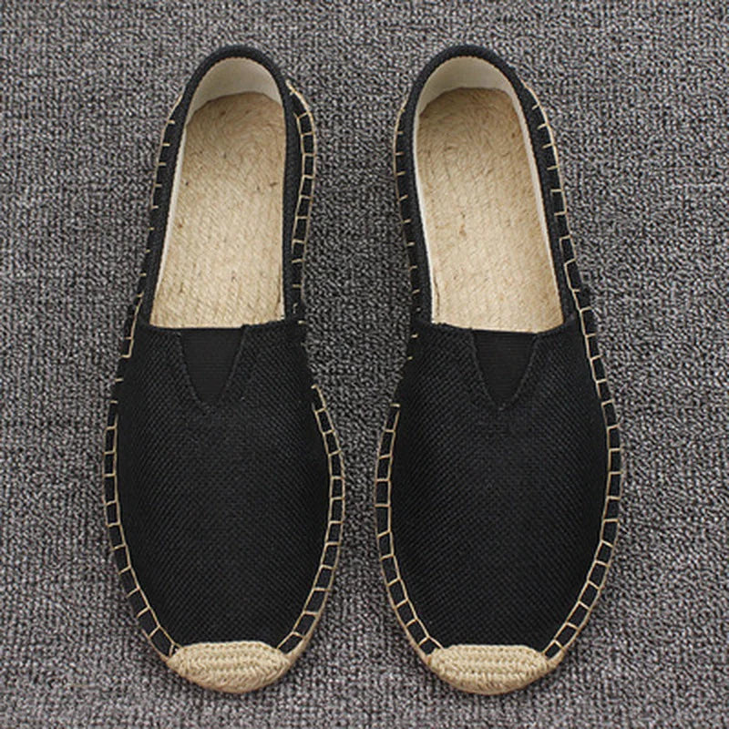 BS Luca - Orthopedische Zwarte Canvas Espadrilles