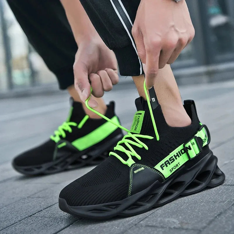 BS Finn - Orthopedische Neon Groene Mode Sneakers