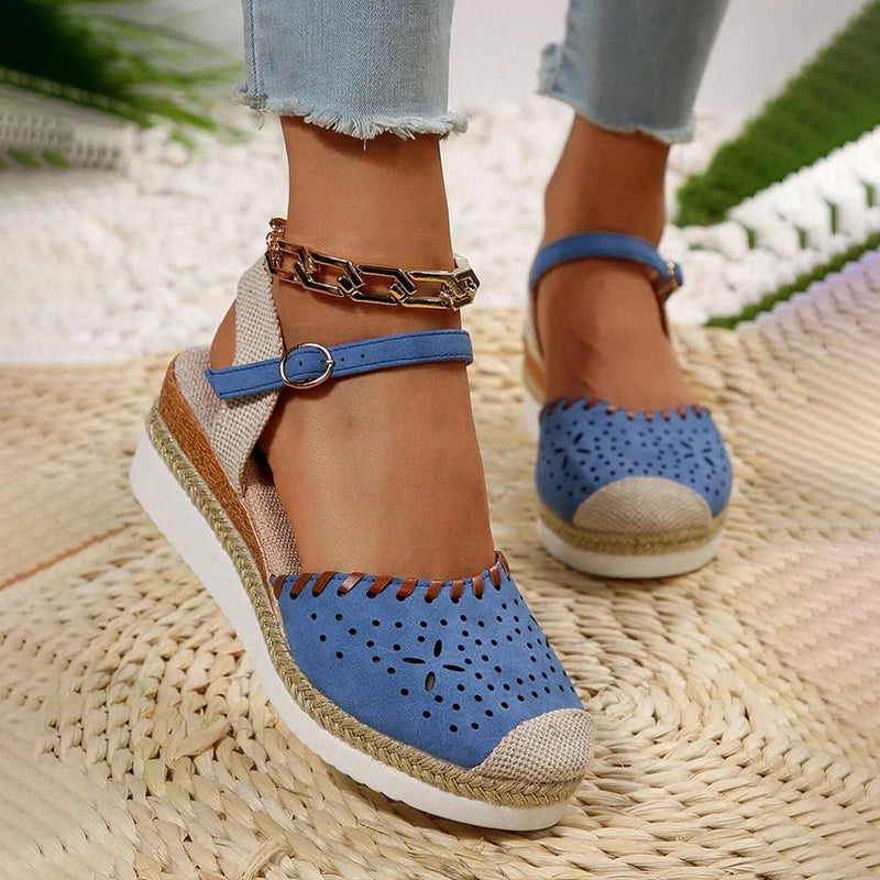 BS Wedge Sandaal | Luxe sleehak sandalen met wreef bandje voor dames