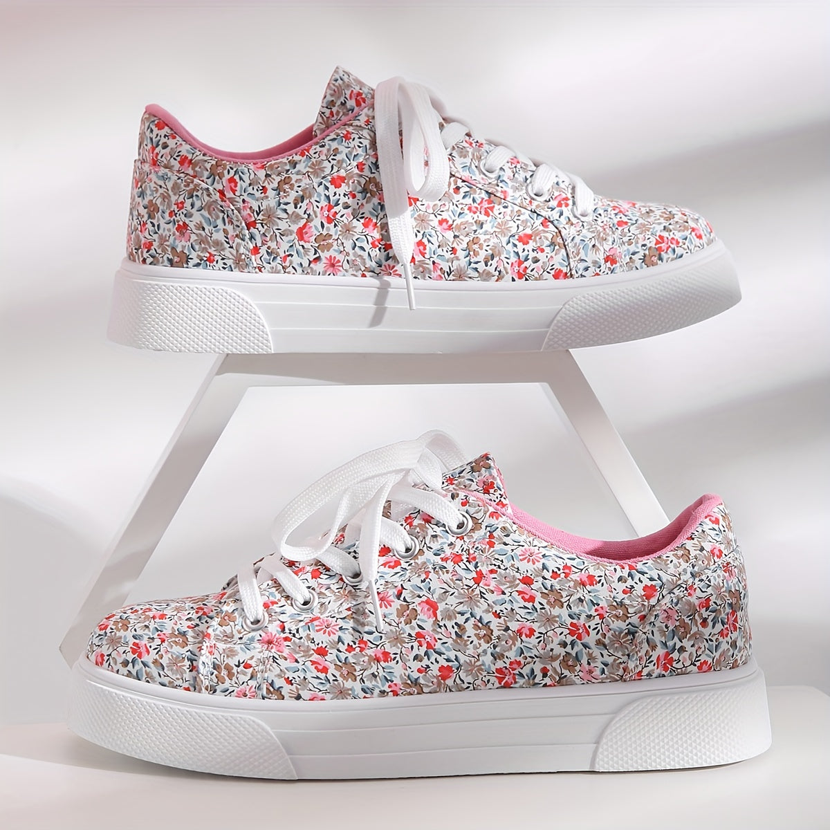 BS Orthopedische Bloemenprint Sneakers - Mia