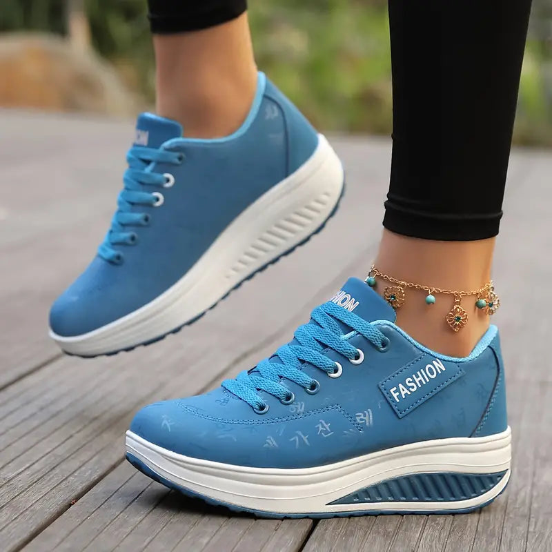 BS Fashion Plateau | Trendy plateau sneakers met veters voor de lente