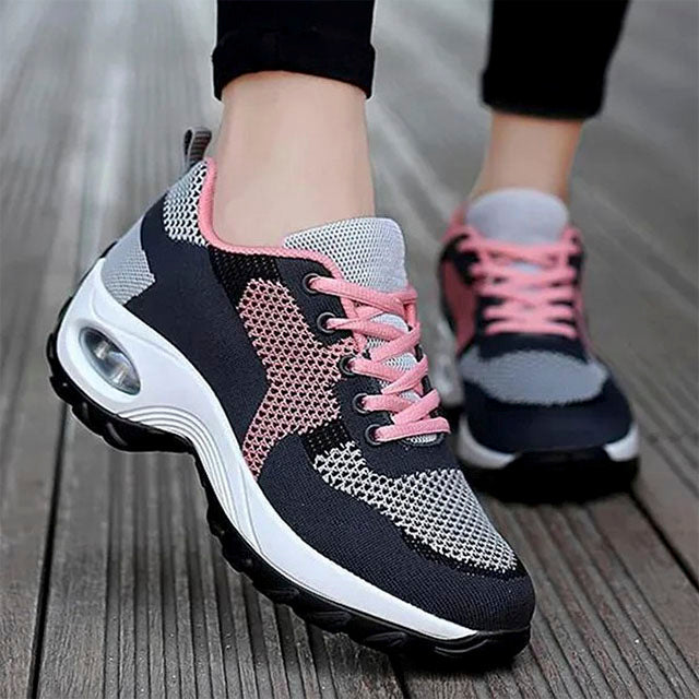 BS Ultra Walk Air | Sportieve sneakers met dempende zool en color block print voor dames