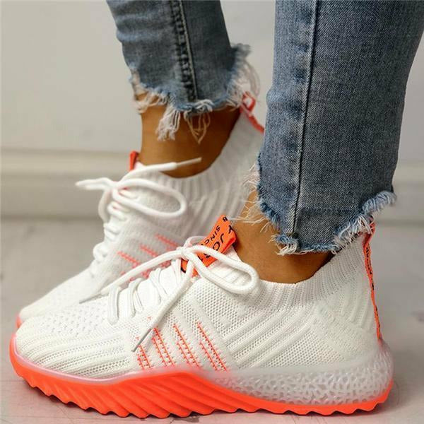 BS Casual Air | Sportieve sneakers van mesh met veters en ergonomische zool voor dames