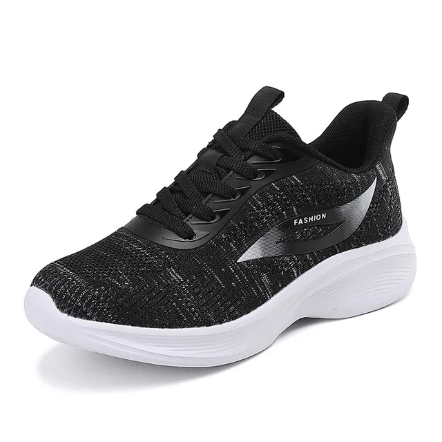 BS Mia - Orthopedische Sportieve Zwarte Sneakers