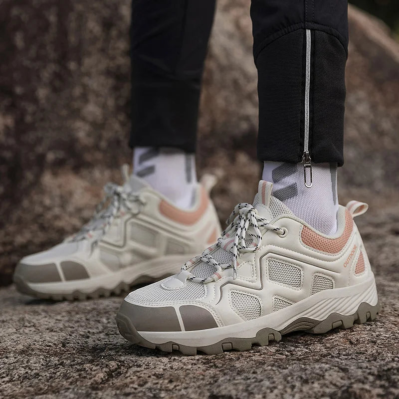 BS Anna - Orthopedische Beige Trekking Sneakers