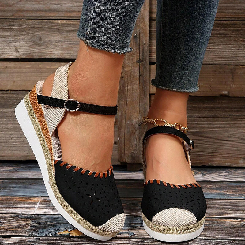 BS Wedge Sandaal | Luxe sleehak sandalen met wreef bandje voor dames