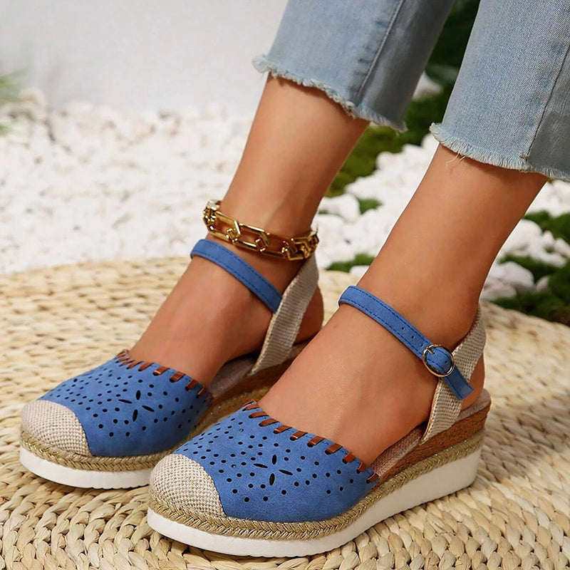 BS Wedge Sandaal | Luxe sleehak sandalen met wreef bandje voor dames