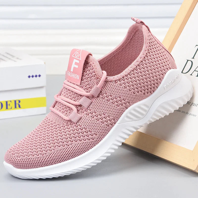 BS Orthopedische Ademende Roze Sneakers - Emma