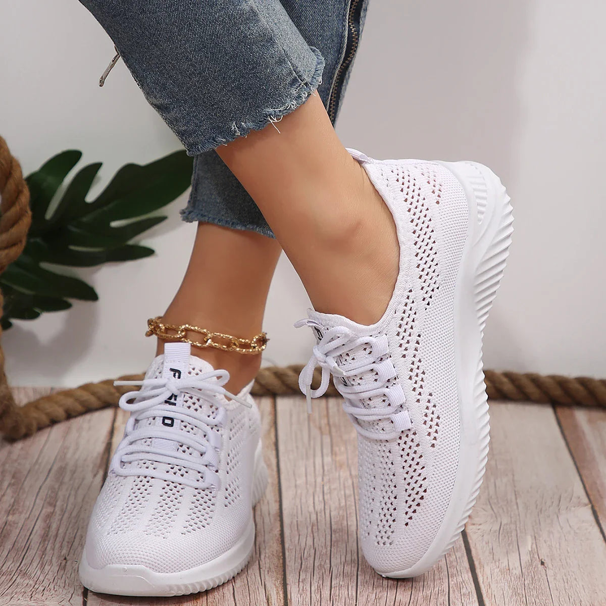 BS Orthopedic Lichte Witte Sneakers - Emma