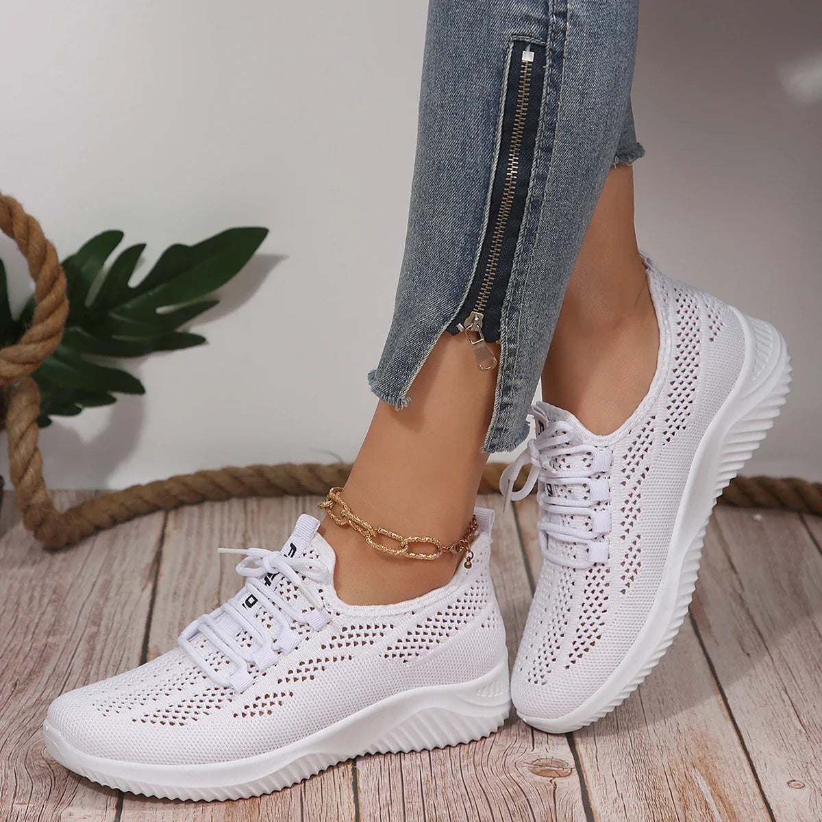 BS Orthopedic Lichte Witte Sneakers - Emma