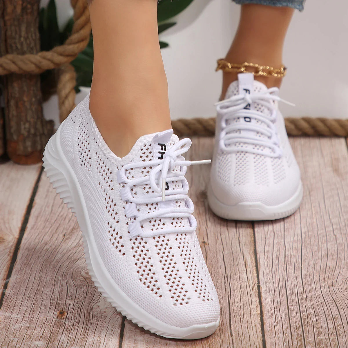 BS Orthopedic Lichte Witte Sneakers - Emma