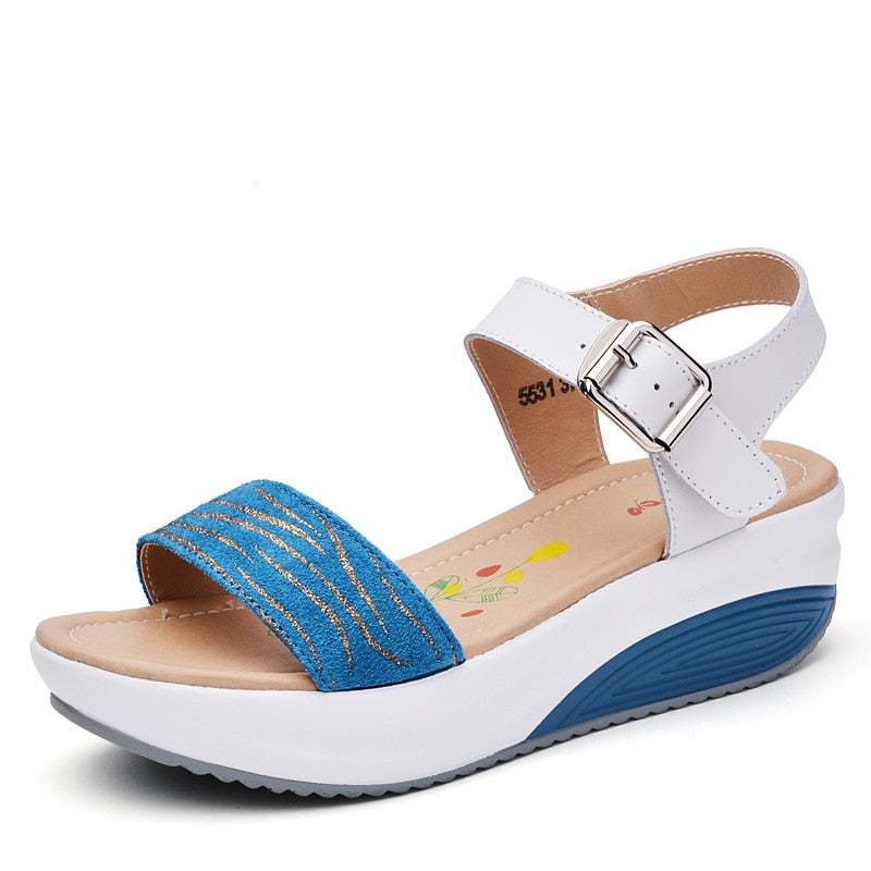 BS Orthopedische Witte Comfort Sandalen - Linda