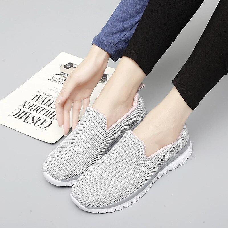 BS Slip-On Mesh | Ademende mesh sneakers zonder veters voor dames