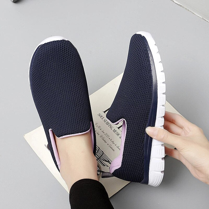 BS Slip-On Mesh | Ademende mesh sneakers zonder veters voor dames