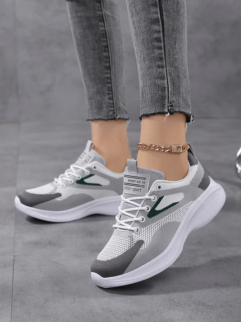 BS Orthopedic Lichtgewicht Grijze Sneakers - Sophie