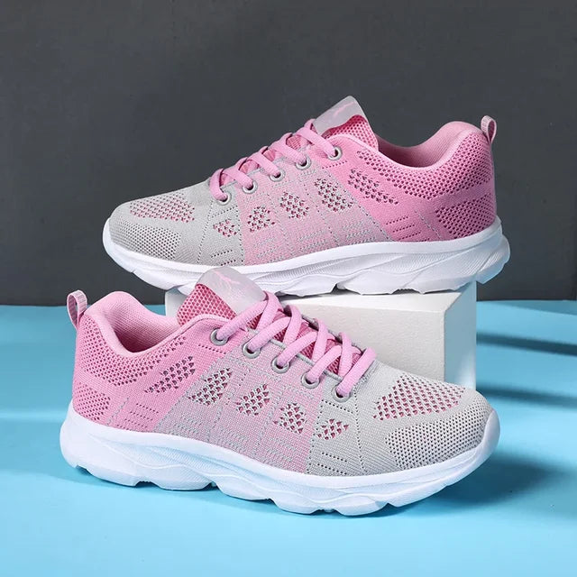 BS Orthopedic Lichtgewicht Zwart-Roze Sneakers - Eva