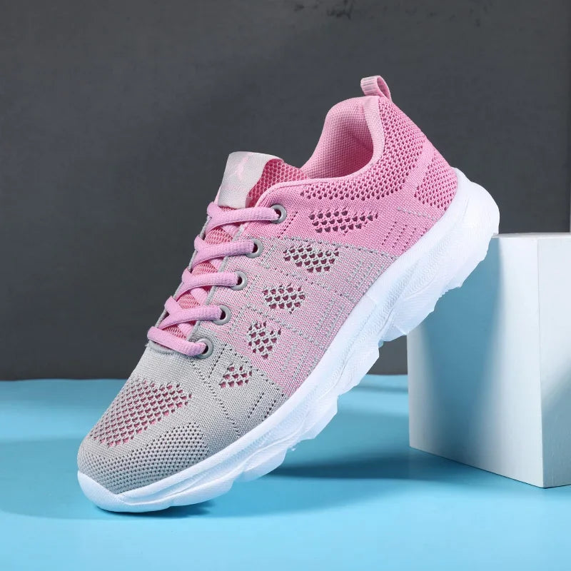 BS Orthopedic Lichtgewicht Zwart-Roze Sneakers - Eva