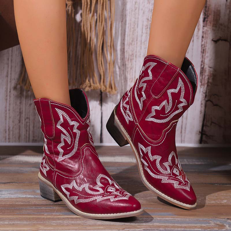 BS Laars | Cowboy boots met geborduurd detail voor dames