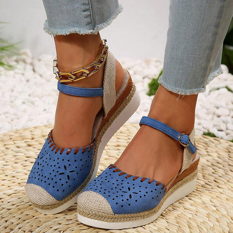 BS Wedge Sandaal | Luxe sleehak sandalen met wreef bandje voor dames