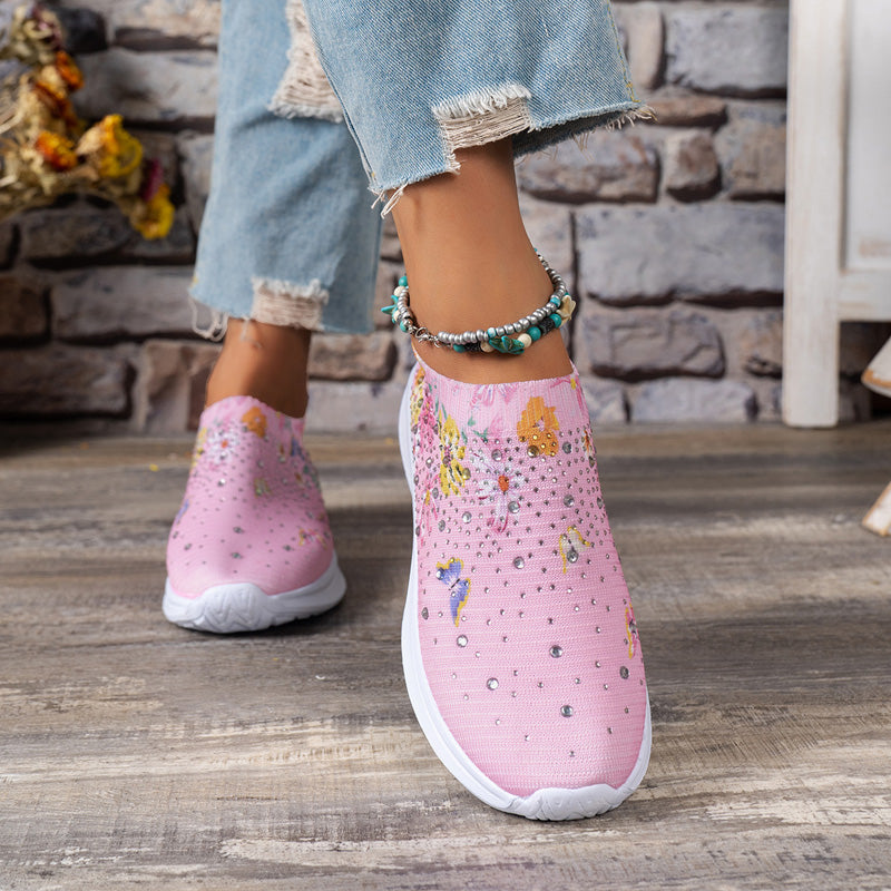 BS Slip-On | Comfortabele instap sneakers met vlinder print voor dames