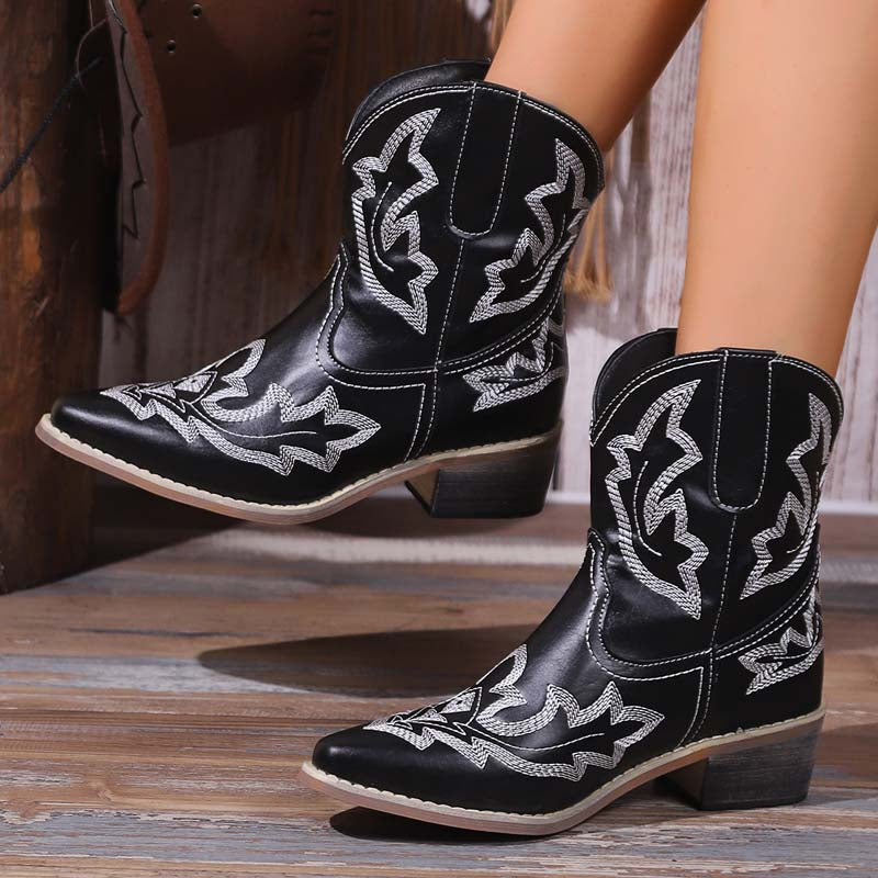 BS Laars | Cowboy boots met geborduurd detail voor dames