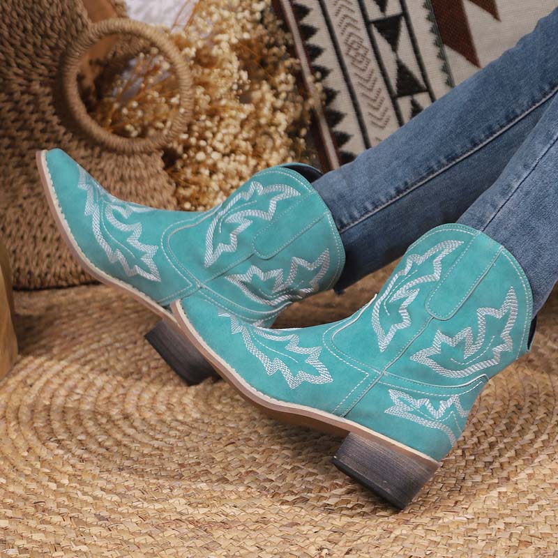 BS Laars | Cowboy boots met geborduurd detail voor dames