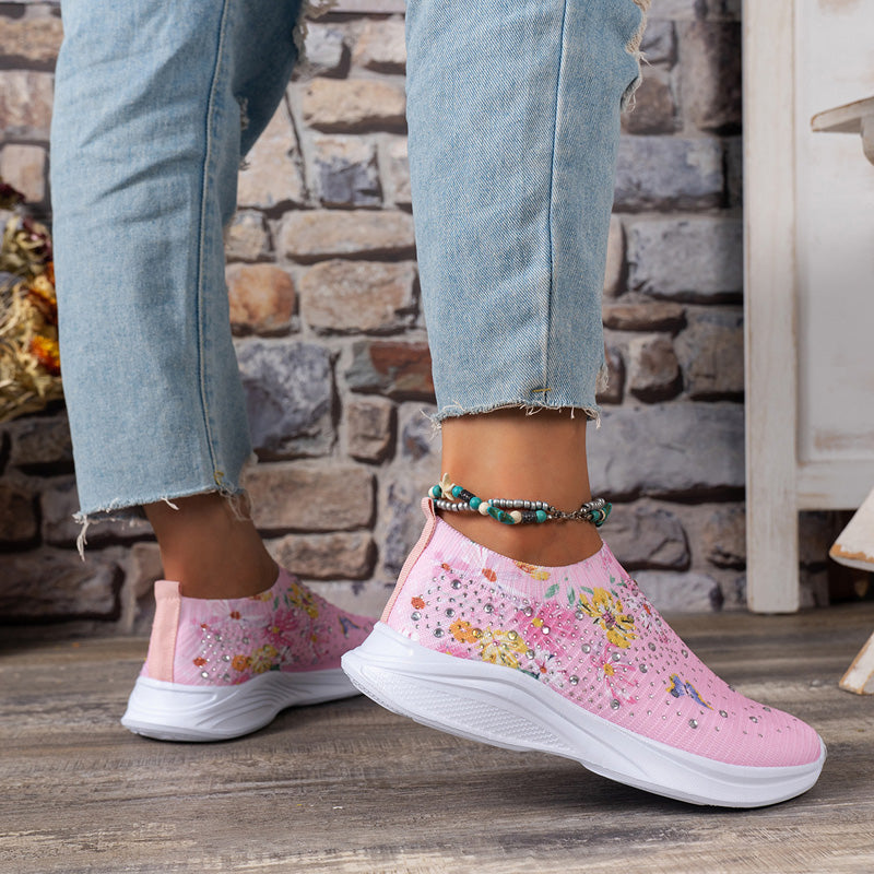 BS Slip-On | Comfortabele instap sneakers met vlinder print voor dames