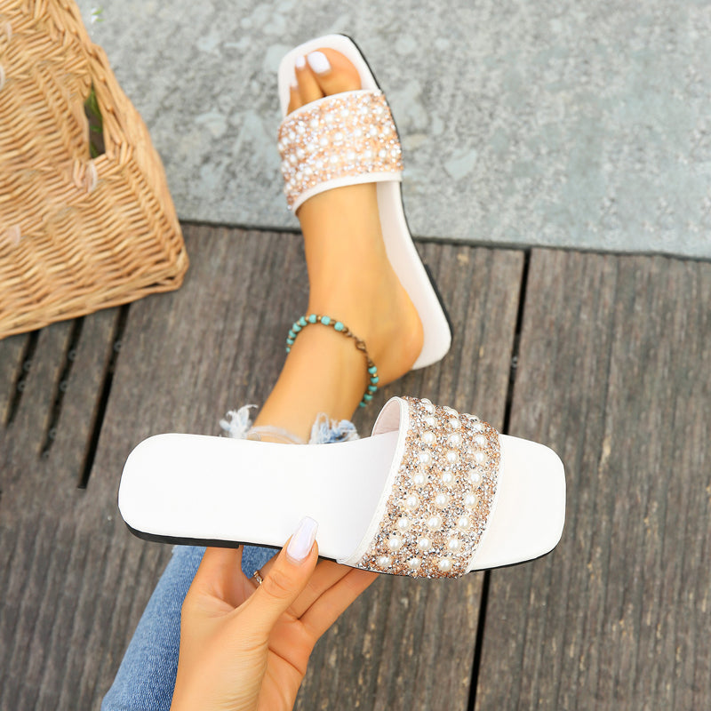 BS Slipper | Luxe slippers met parel details voor dames