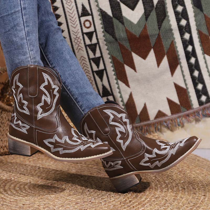 BS Laars | Cowboy boots met geborduurd detail voor dames