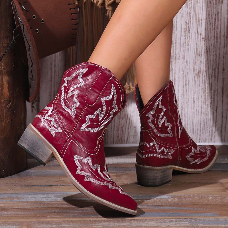 BS Laars | Cowboy boots met geborduurd detail voor dames