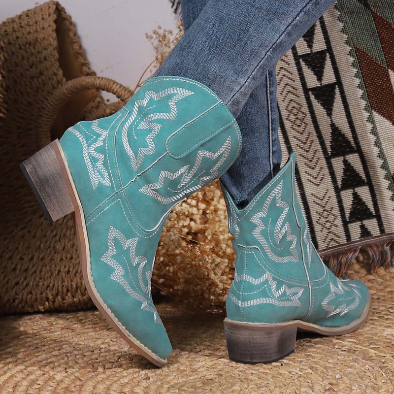 BS Laars | Cowboy boots met geborduurd detail voor dames