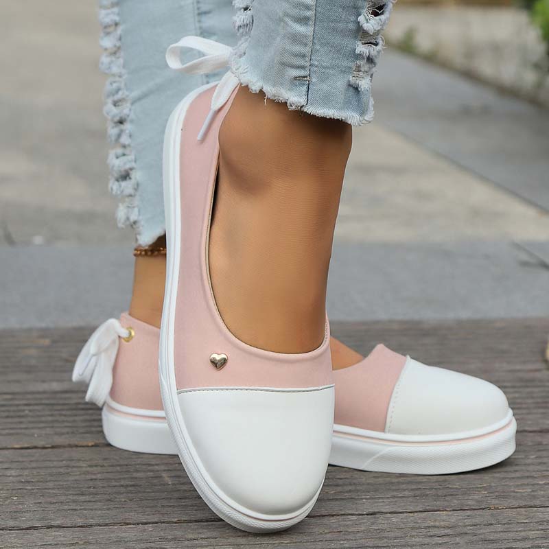 BS Slide Step | Leuke lage instap sneakers met veter hak voor dames