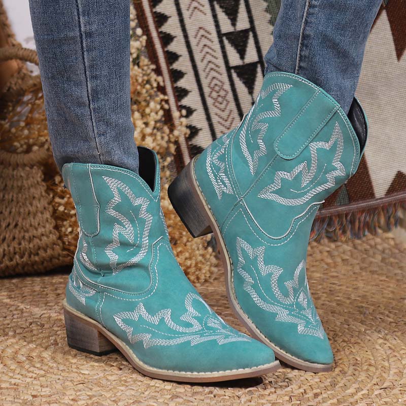 BS Laars | Cowboy boots met geborduurd detail voor dames