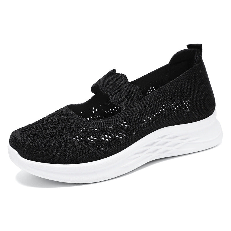 BS Emma - Orthopedische Zwarte Mesh Sneakers