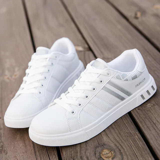 BS Lars - Orthopedische Witte Casual Sneakers