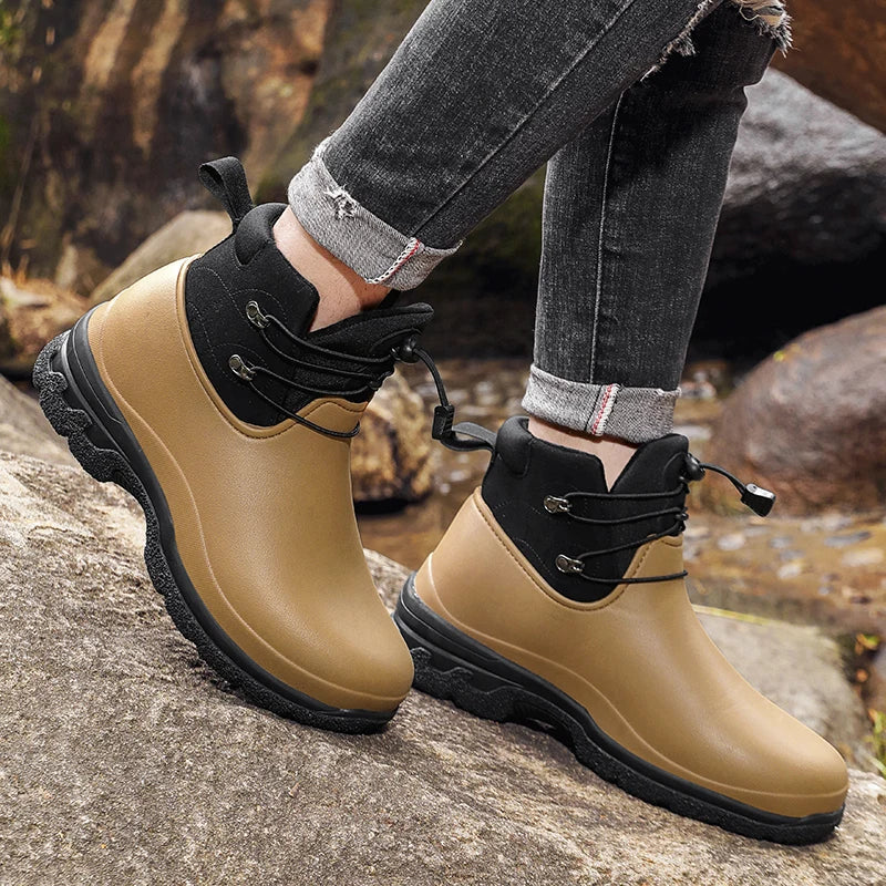 BS Tech Boot | Luxe waterdichte regenlaarzen met enkel strap voor heren