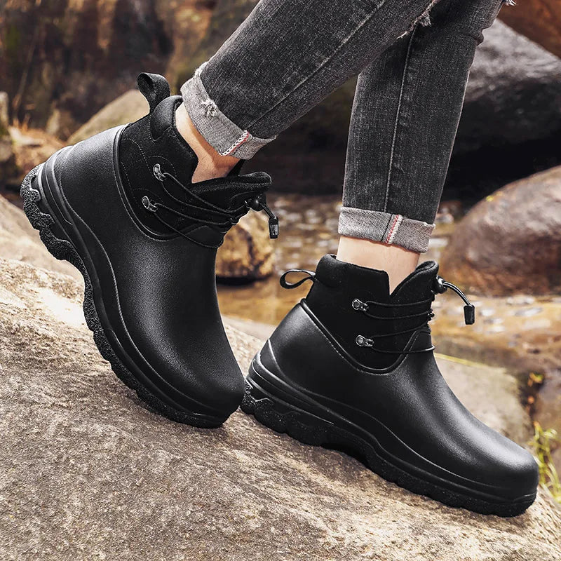 BS Tech Boot | Luxe waterdichte regenlaarzen met enkel strap voor heren