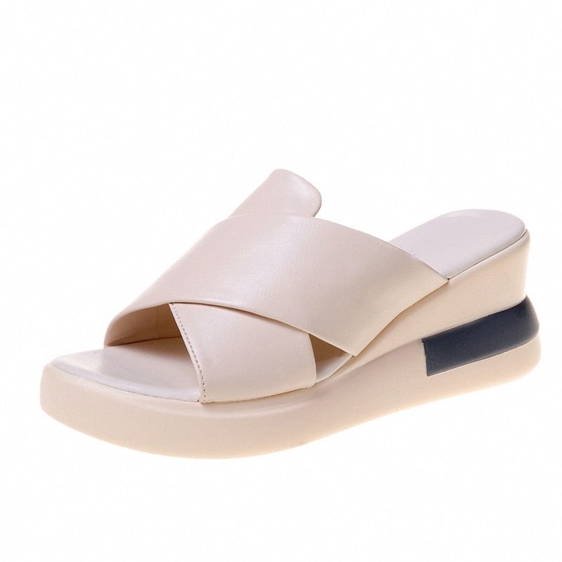 BS Orthopedische Zwarte Slipper Sandalen - Emma